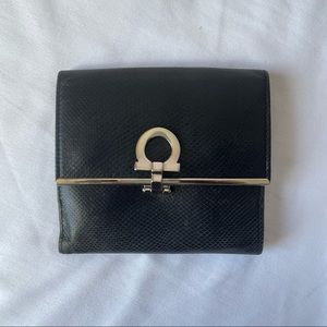 Ferragamo Black Leather Wallet